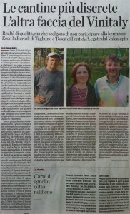 Articolo Eco di Bergamo - Tosca al Vinitaly